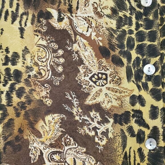 French laundry leopard print button up blouse - Picture 4 of 6